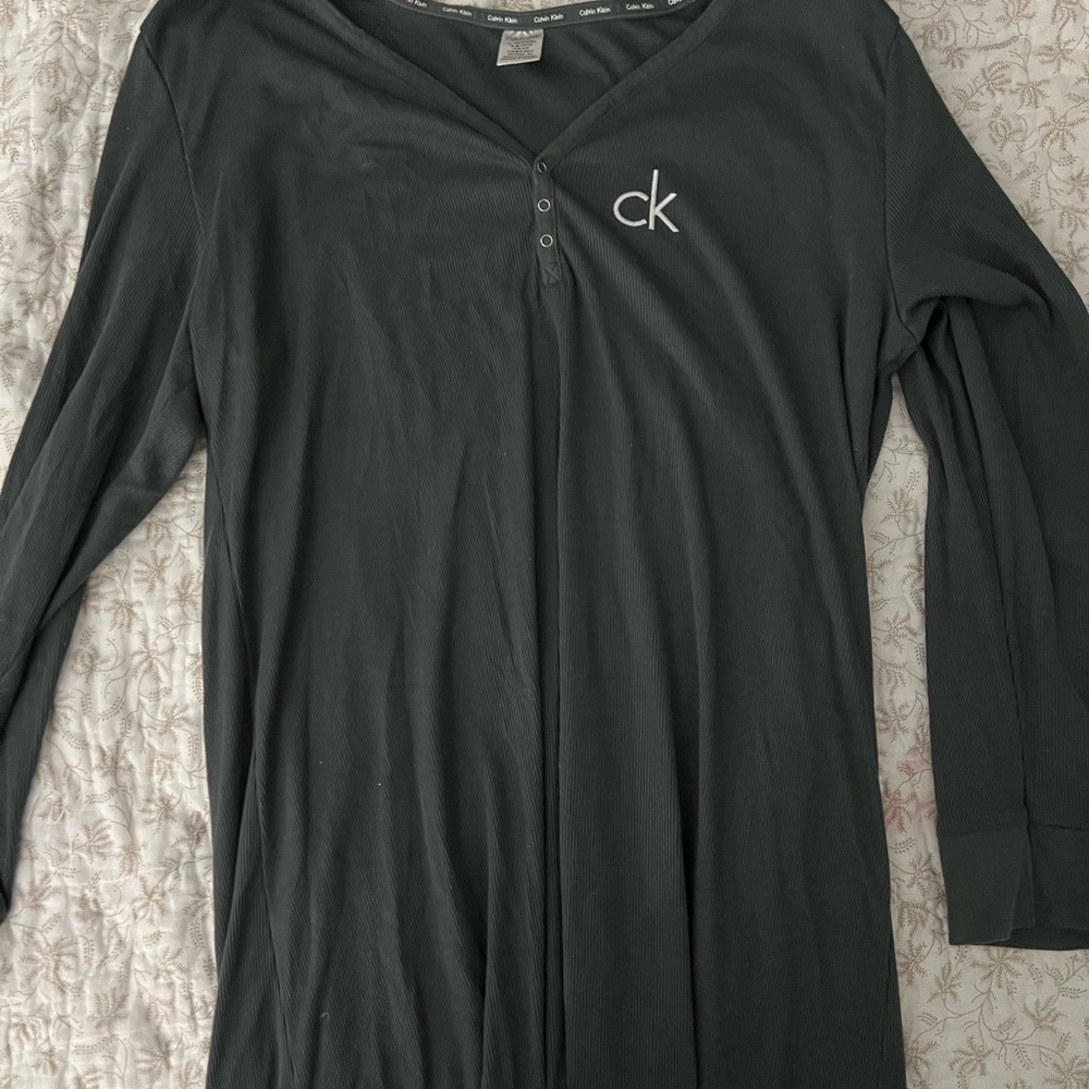 Calvin Klein Charcoal Sleepwear Top